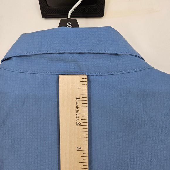 Columbia Shirt Mens XXL PFG Vented Fishing Omni Shade Button Blue FLAWS - Picture 5 of 11